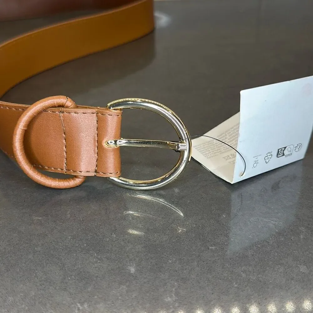 Faux Leather Tan Belt-NWT